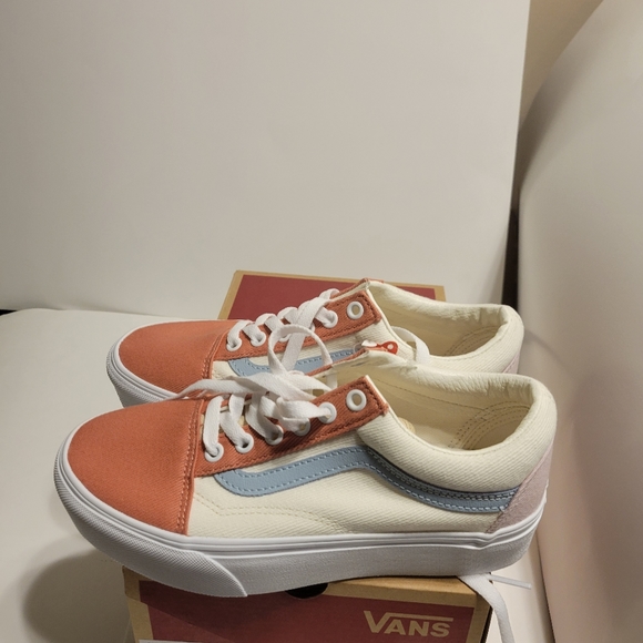 Vans Old Skool Pastel Twill Platform Women Shoes - Picture 7 of 16